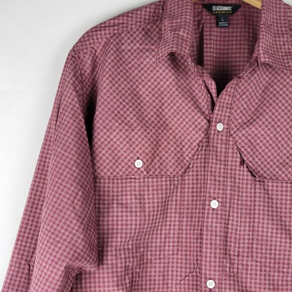BLACKHAWK! Tactical CCW Shirt Mens Large Red Plaid Long Sleeve Button Up - Picture 5 of 13